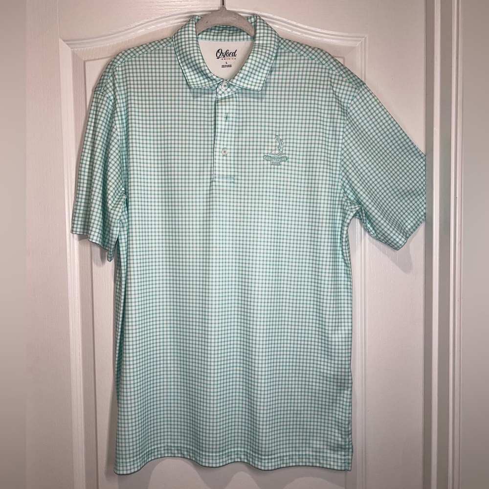 Pinehurst Collection Oxford America Golf Polo Short Sleeve Collared Shirt Large